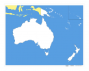 Контурная карта Океании (без названий) - Группа компаний Свежий Ветер