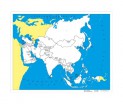 Контурная карта Азии (без названий) - Группа компаний Свежий Ветер