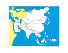Контурная карта Азии - столицы - Группа компаний Свежий Ветер