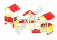 Песочный дворик с двумя домиками  - Группа компаний Свежий Ветер