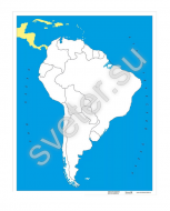 Контурная карта Южной Америки (без названий) - Группа компаний Свежий Ветер