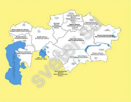 Контурная карта Казахстана - Группа компаний Свежий Ветер