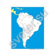 Контурная карта Южной Америки - столицы - Группа компаний Свежий Ветер