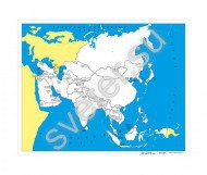 Контурная карта Азии (без названий) - Группа компаний Свежий Ветер