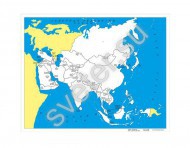 Контурная карта Азии - столицы - Группа компаний Свежий Ветер