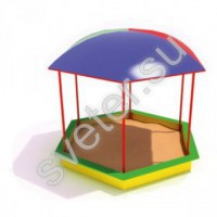 Песочница шестигранная с крышей  - Группа компаний Свежий Ветер
