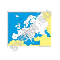 Контурная карта Европы - столицы - Группа компаний Свежий Ветер