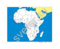 Контурная карта Африки - столицы - Группа компаний Свежий Ветер