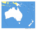 Контурная карта Океании - столицы - Группа компаний Свежий Ветер