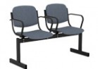 Блок стульев 2-местный, не откидывающиеся сиденья, мягкий, с подлокотниками - Группа компаний Свежий Ветер