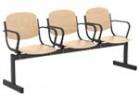 Блок стульев 3-местный, не откидывающиеся сиденья, с подлокотниками - Группа компаний Свежий Ветер