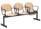Блок стульев 3-местный, откидывающиеся сиденья, с подлокотниками - Группа компаний Свежий Ветер