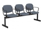 Блок стульев 3-местный, не откидывающиеся сиденья, мягкий, с подлокотниками - Группа компаний Свежий Ветер