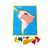 Карта Южной Америки (пазлы) сквозная - Группа компаний Свежий Ветер
