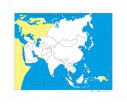 Контурная карта Азии - государства - Группа компаний Свежий Ветер
