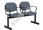 Блок стульев 2-местный, не откидывающиеся сиденья, мягкий, с подлокотниками - Группа компаний Свежий Ветер