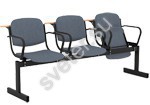 Блок стульев 3-местный, откидывающиеся сиденья, мягкий, подлокотники, лекцион. - Группа компаний Свежий Ветер